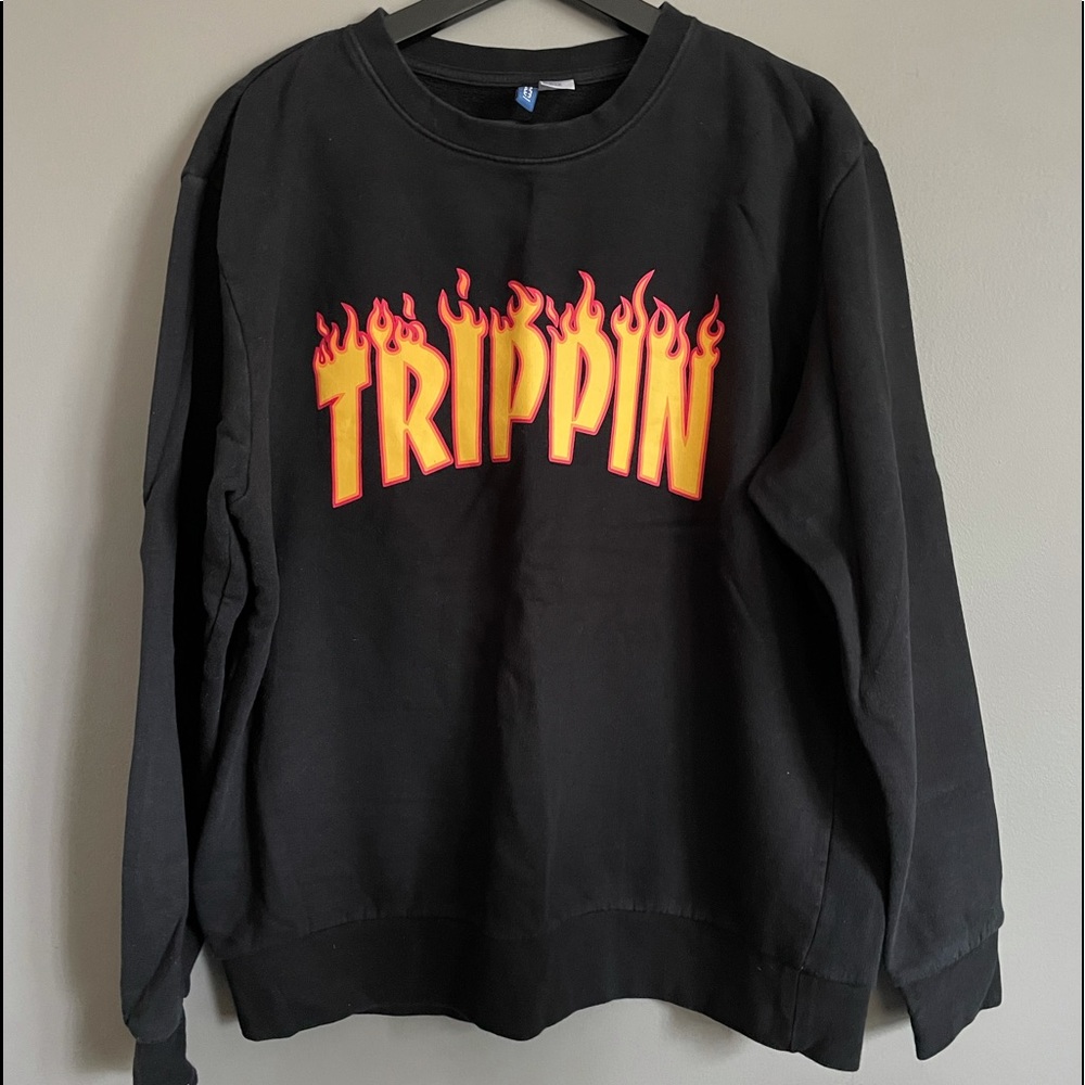 Vintage H&M Trippin Black Crewneck